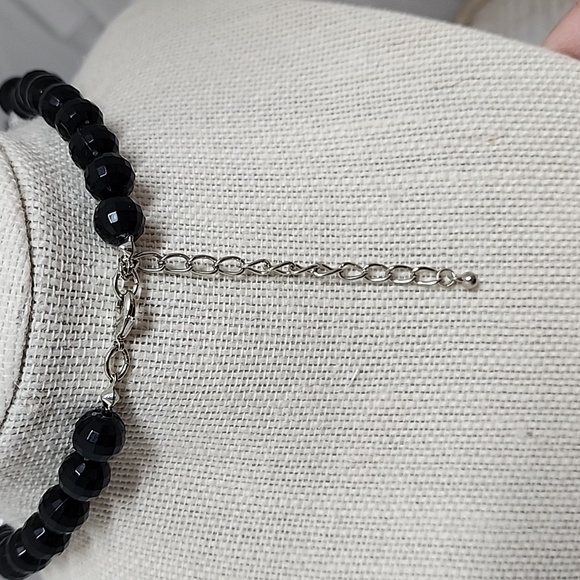 Beautiful cluster faceted beads black and clear - Picture 2 of 2